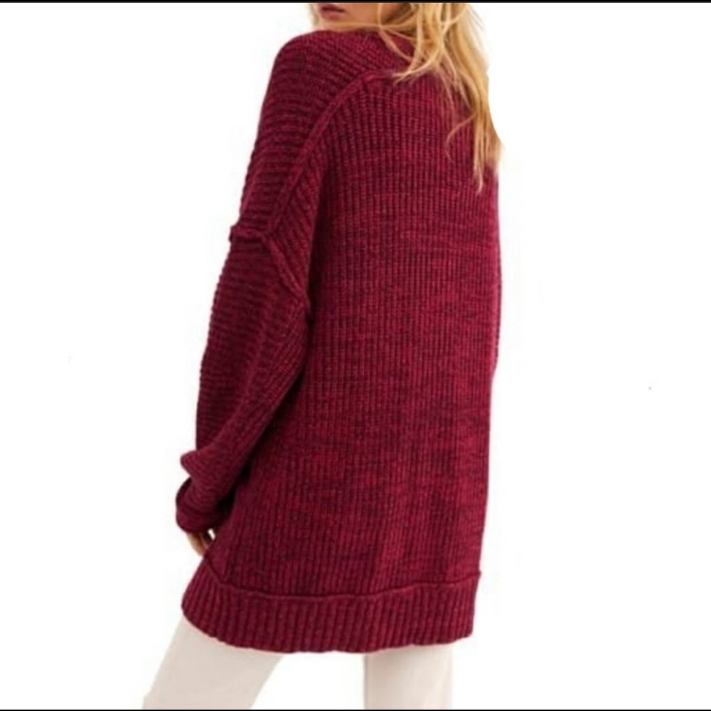 Free People High Hopes Cardigan in Plum Blossom - Picture 4 of 15